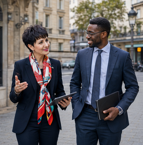 International clients purchasing luxury property in Paris with private advisory support