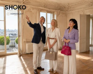 Unrenovated Haussmann apartment interior with original architectural details